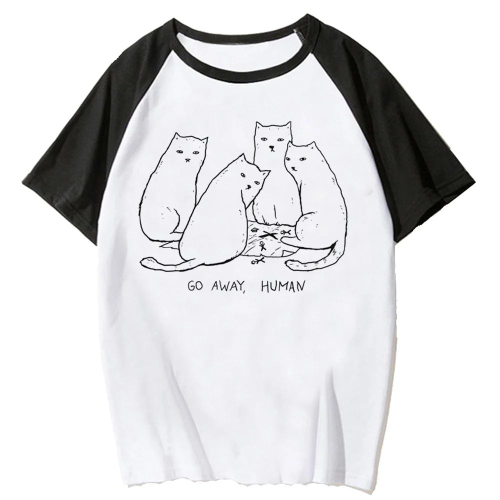 

Funny Cat Print Tee women graphic Y2K designer t shirt female streetwear harajuku comic clothes