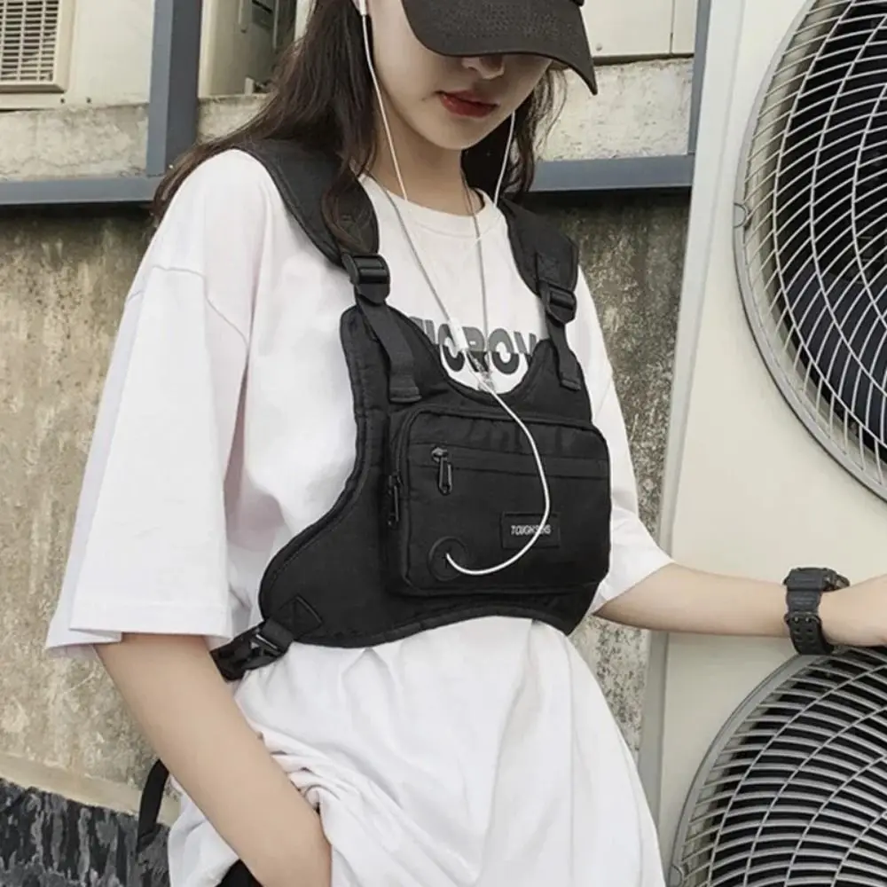 Waist Bag Hip Hop Hip Hop Vest Bag Streetwear Waterproof Streetwear Chest Bag Large Capacity Functional Chest Bag Women