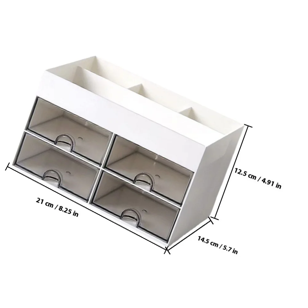Desk Organizer Drawer Storage Box Multi-Function Plastic Stationery Organizer Cosmetics Holder Desktop Storage Case
