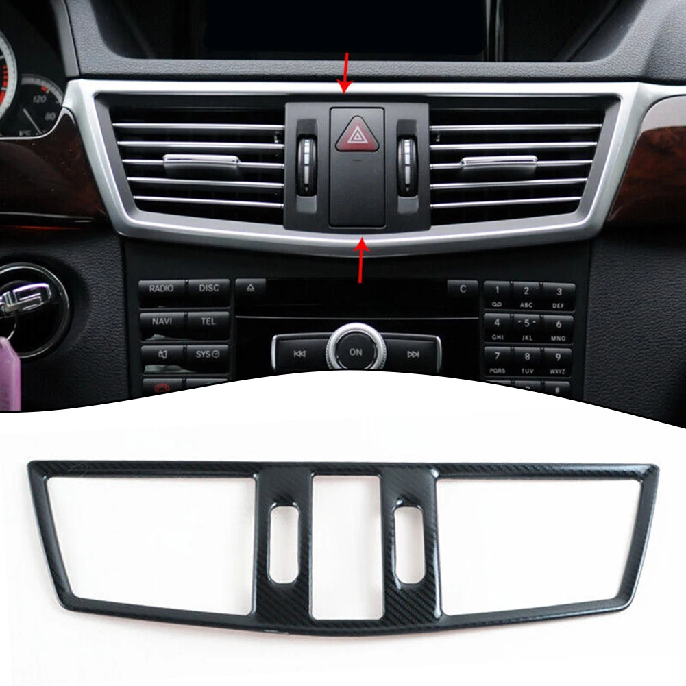 1x Air Conditioner Outlet Frame Trim cocok untuk Mercedes Benz E Class W212 2009-2011 cetakan ventilasi udara kontrol pusat mobil