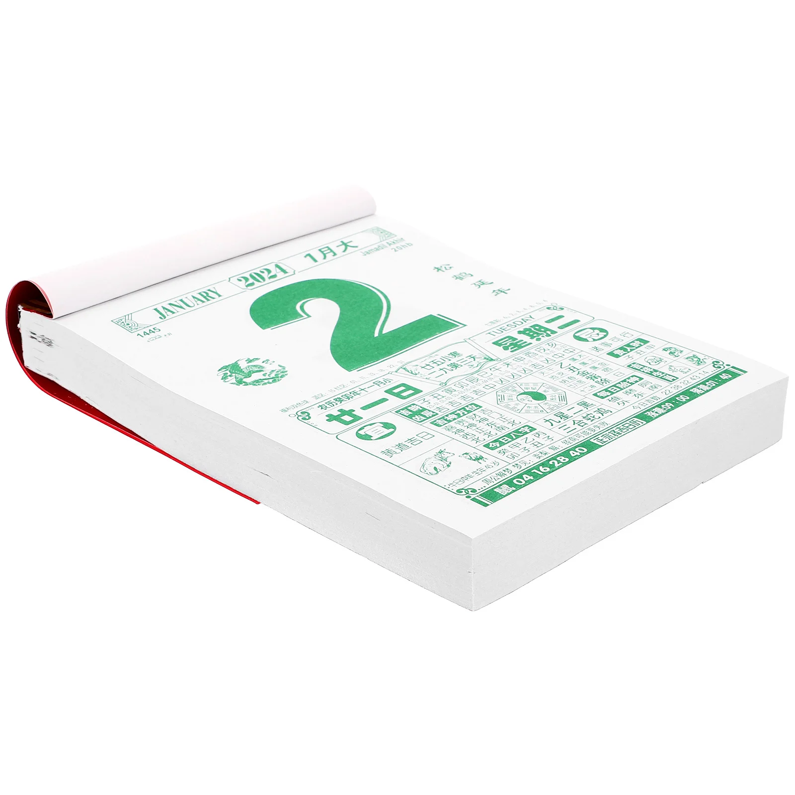 

Лунный календарь на 2024 год, традиционный китайский настенный календарь с отрывными листами, для декора дома и офиса, с четкой печатью, Дракон