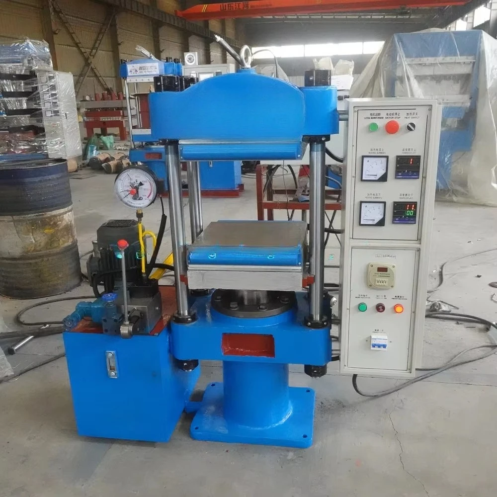 Prensa Caliente de Control Manual de 50 Toneladas / Máquina de Vulcanización de Caucho con Placa Caliente de 500*500 / Prensa Vulcanizadora en Caliente
