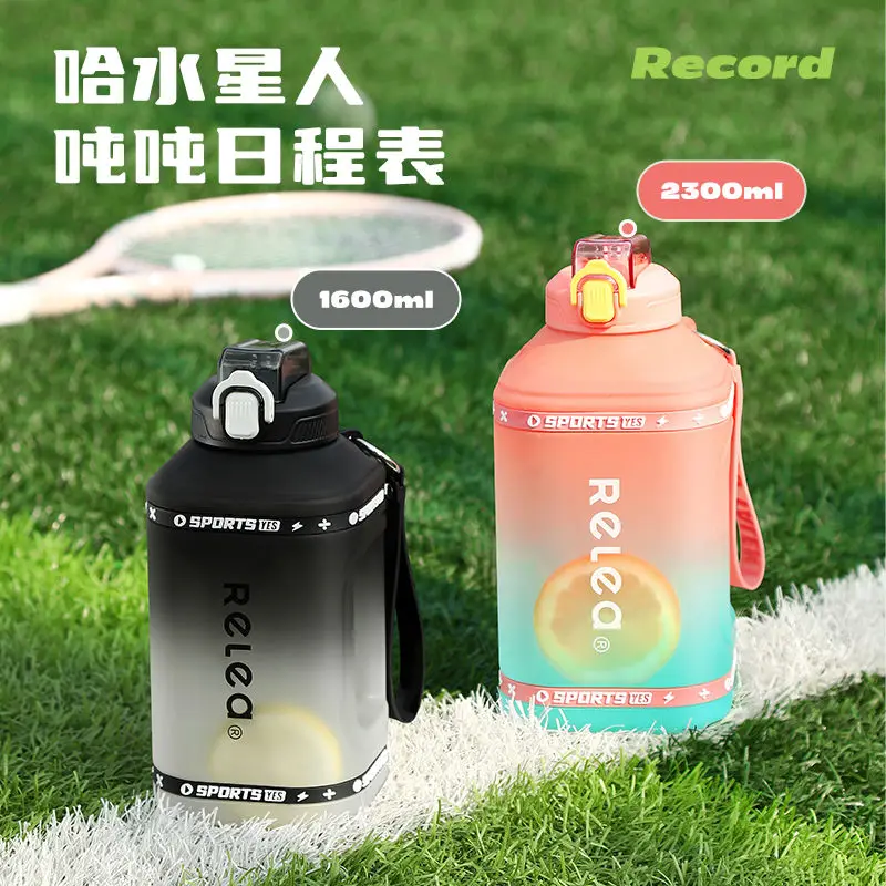 

Camp Cook Большая емкость Тонное ведро Мужская студенческая чашка для воды с соломой Женская высокая эстетичная цена Портативные летние спортивные бутылки