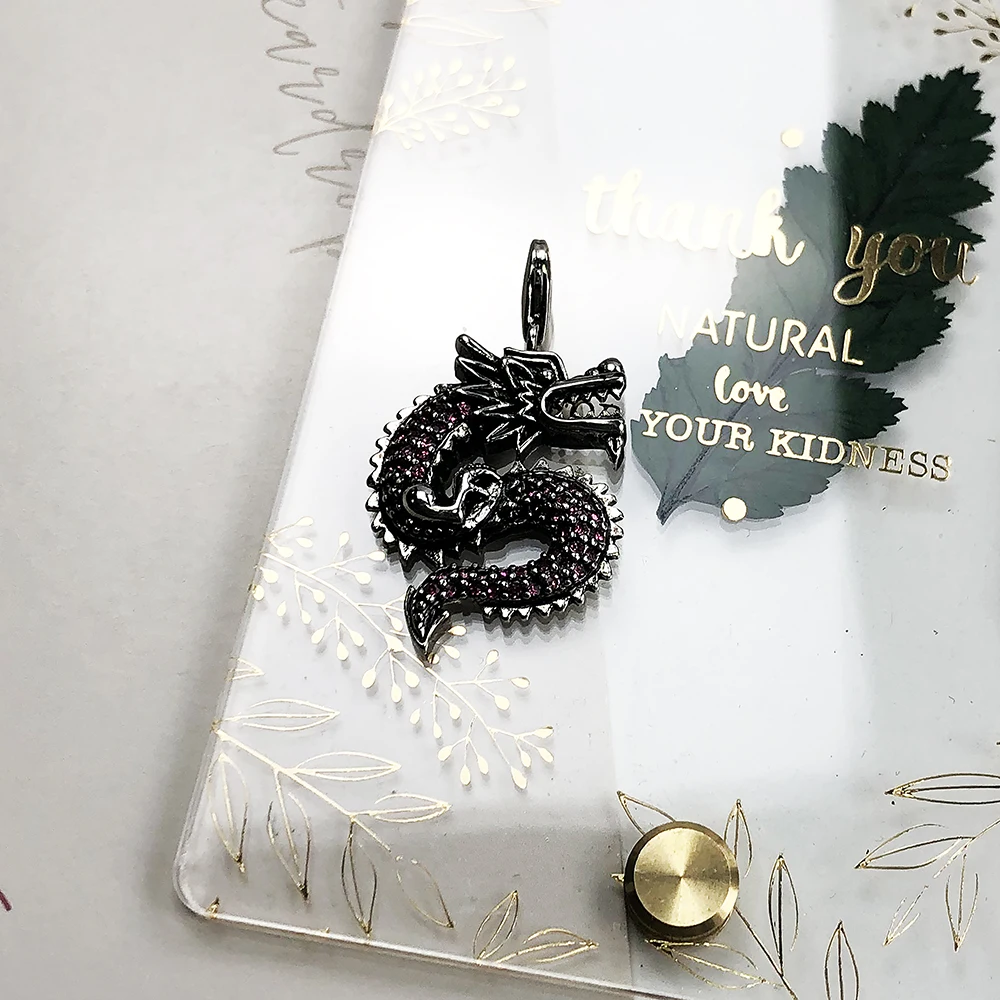 Pendant Red Dragon Winter 925 Sterling Silver Fashion Jewelry Europe Ethnic Trendy Accessories Gift For  Woman Men