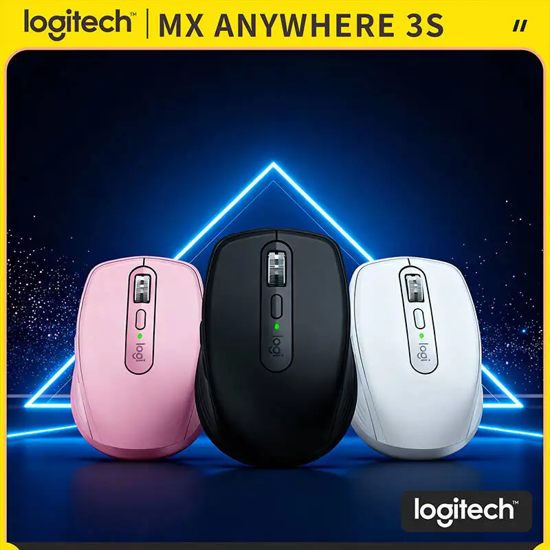 

Logitech MX Anywhere 3S Wireless Mouse - 8000 DPI Darkfield, MagSpeed Scroll, Silent Click, 3-Device Bluetooth for Studio Work