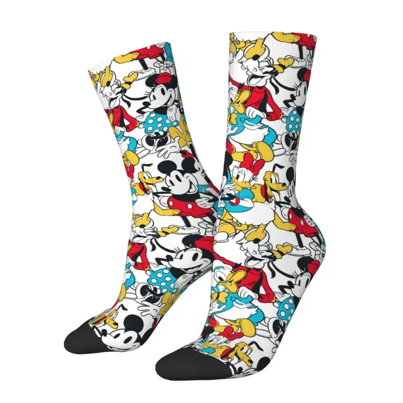 Chaussettes drôles personnalisées pour hommes et femmes, impression 3D, Donald Duck Cartoon, chaud, basket-ball, sport, tureMouse