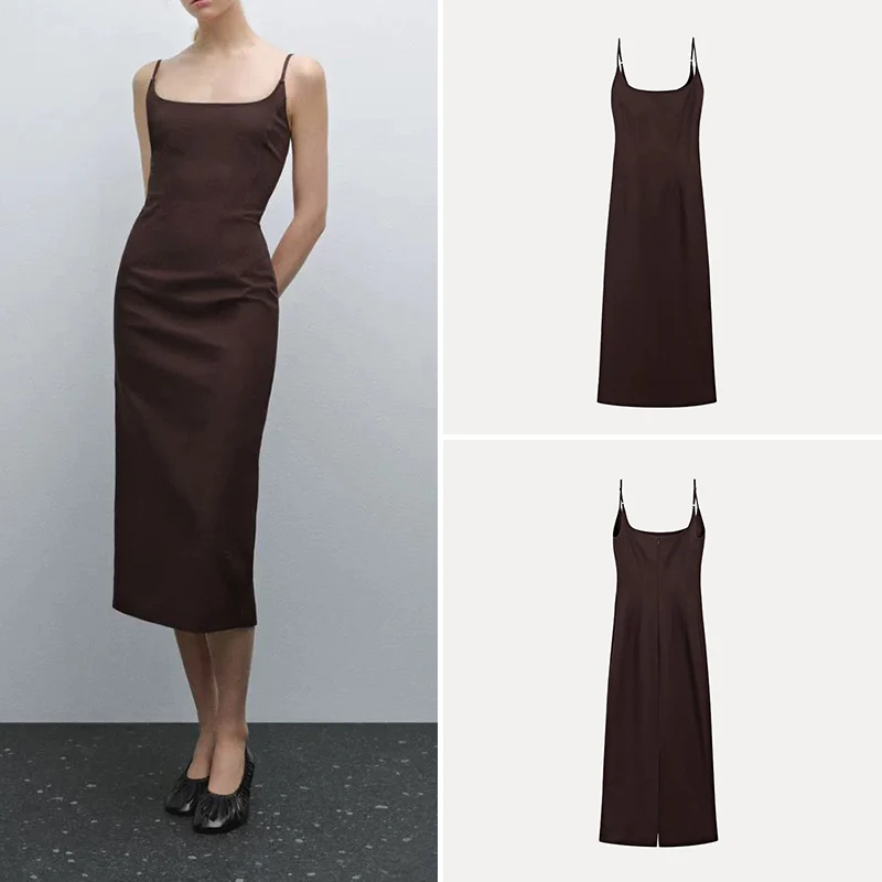 

Spring 2025 Sexy Skin-friendly Long Strap Dr Women's Faion Slim Fit Dr Z Brand Polyester Fiber 00%