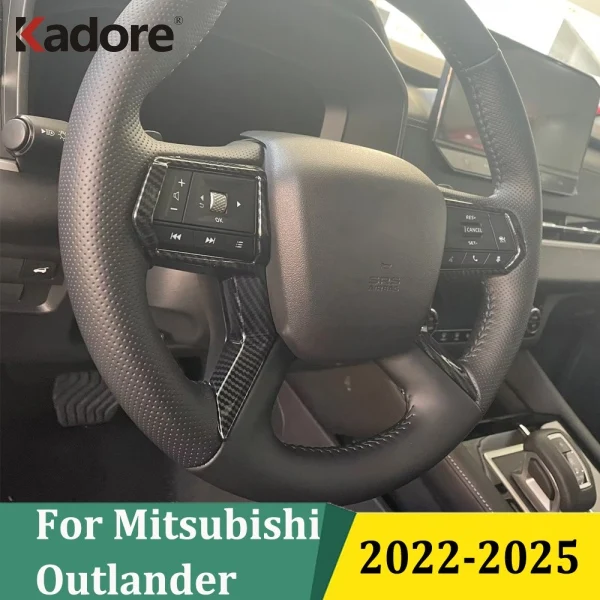 

Для Mitsubishi Outlander 2022 2023 2024 2025 Защитная крышка рулевого колеса, декоративная накладка, аксессуары для интерьера автомобиля