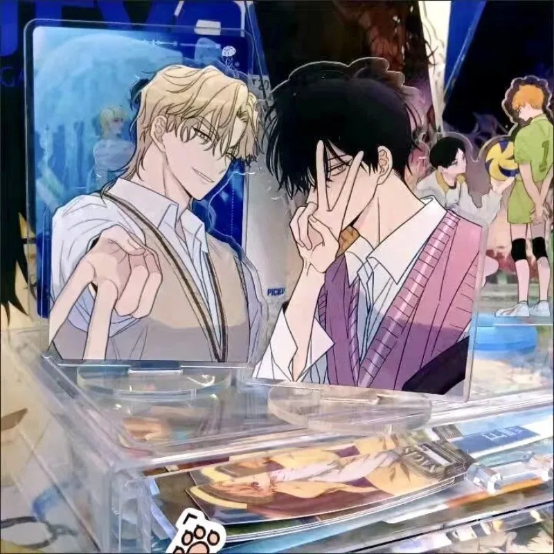 2pcs Boys Love Korean Manhwa Manwha Night By The Sea Water Taizhou Yixuan BL Figure Anime Acrylic Stand Figurines for Desk Decor