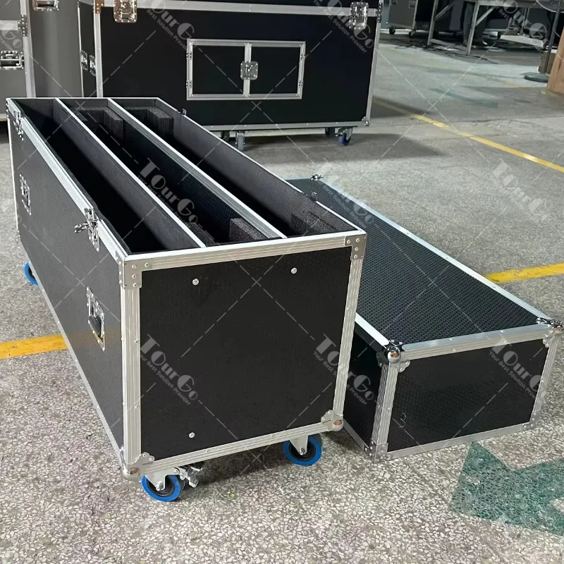 Custom Flight Case for 2x 55inch Display and TV Stand