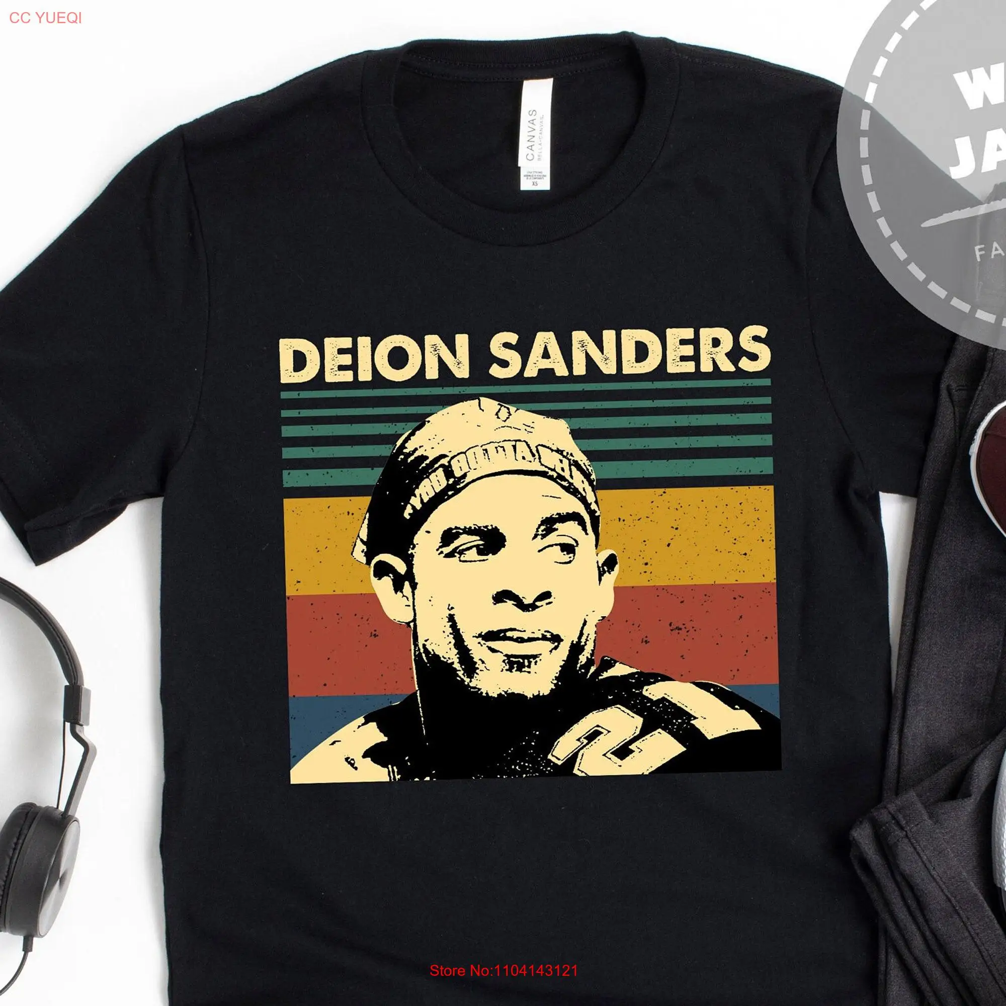 Deion Sanders Vintage T Shirt Prime Time Neon Dieon long or short sleeves