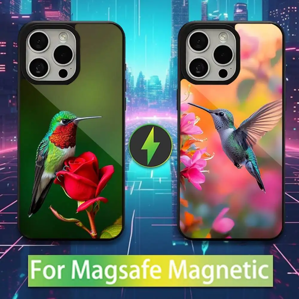 

Animals Cute Hummingbird Phone Case For iPhone 16,15,17,14,13,12,11,Pro,Max,Plus,Mini,Magsafe,Magnetic Wireless Charging Case