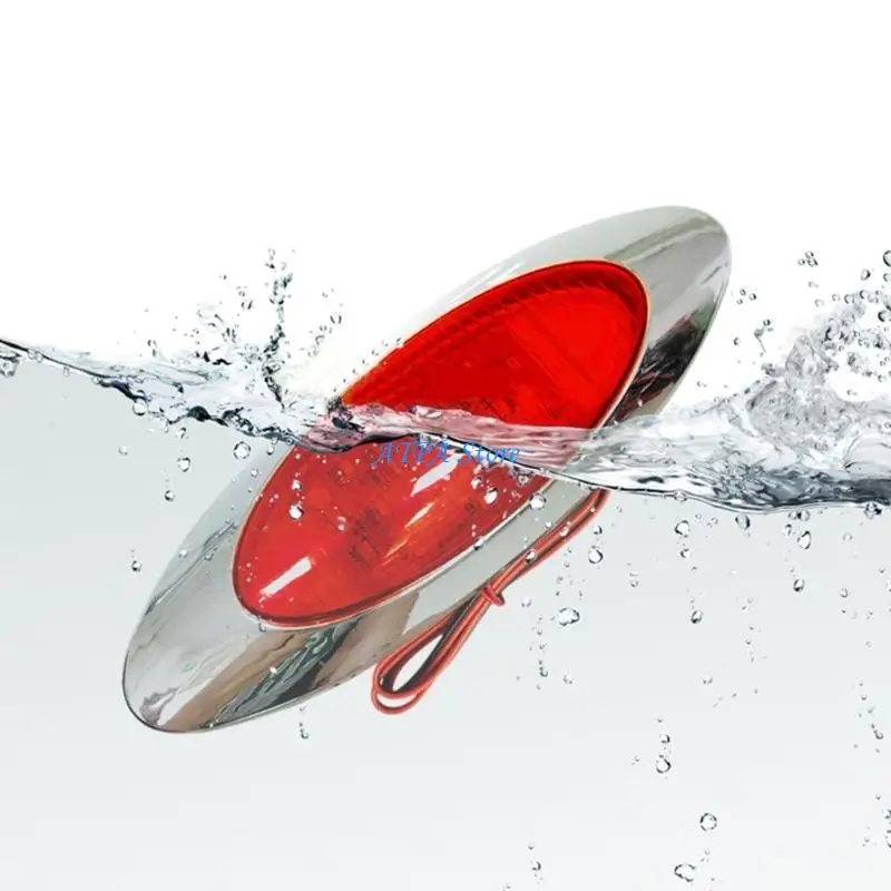 

U13C Oval LED Side Marker Lights 16LEDs Brake Lamp for Truck Pickup Caravans RVs Bus