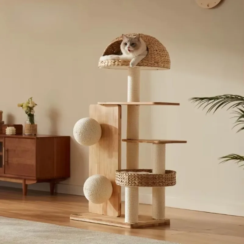 Fashionable New Arrival Modern Luxury Woood High Quality Cat Tree Easy Assemble Cat Trees & Scratcher Multilayer Cat Tree Tower