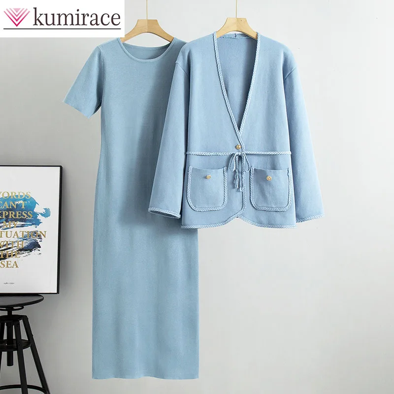 

Women's clothing 2025 Spring and Autumn new set casual loose fashion cardigan sweater long skirt two-piece set women clothing