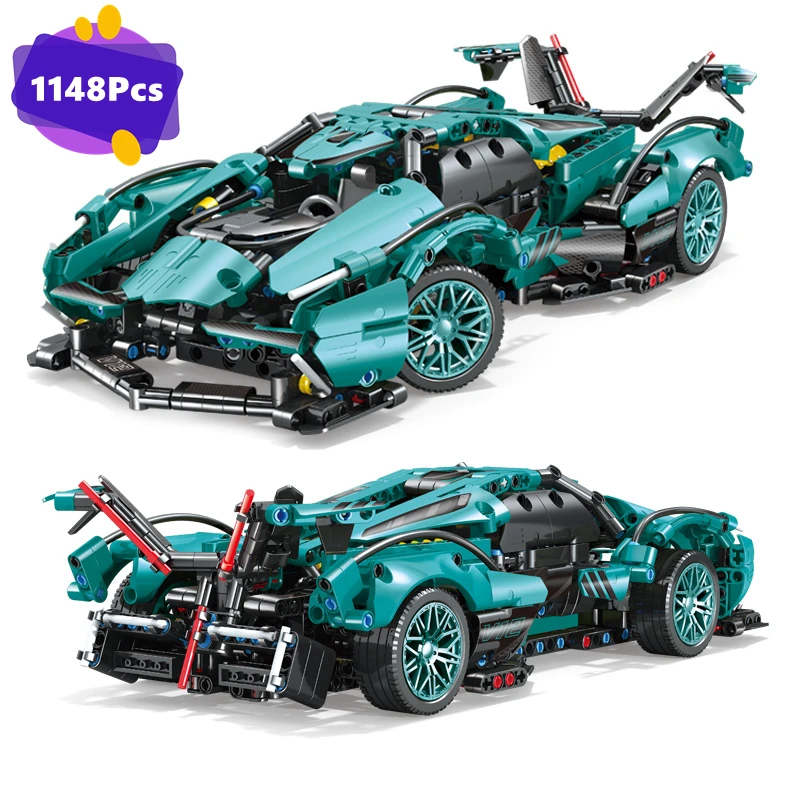 1148Pcs Building Block V12 Super Car Technical Blocks Brick Motor Power Drive Radio RC Car Technic vehicles Puzzle Toys Kid Adul