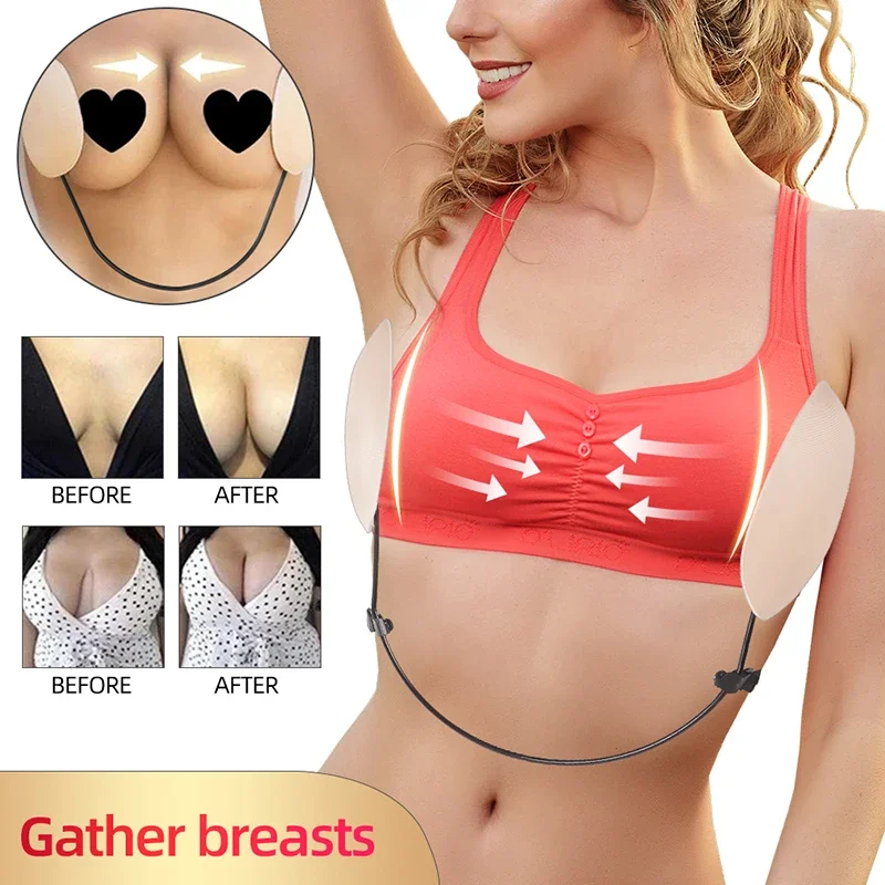 New Frontless Bra Shaped Breast Patch Thin Silicone Solid Breast Patch Beauty Shape Adjustable Anti-Bump Solid Nipple Patch