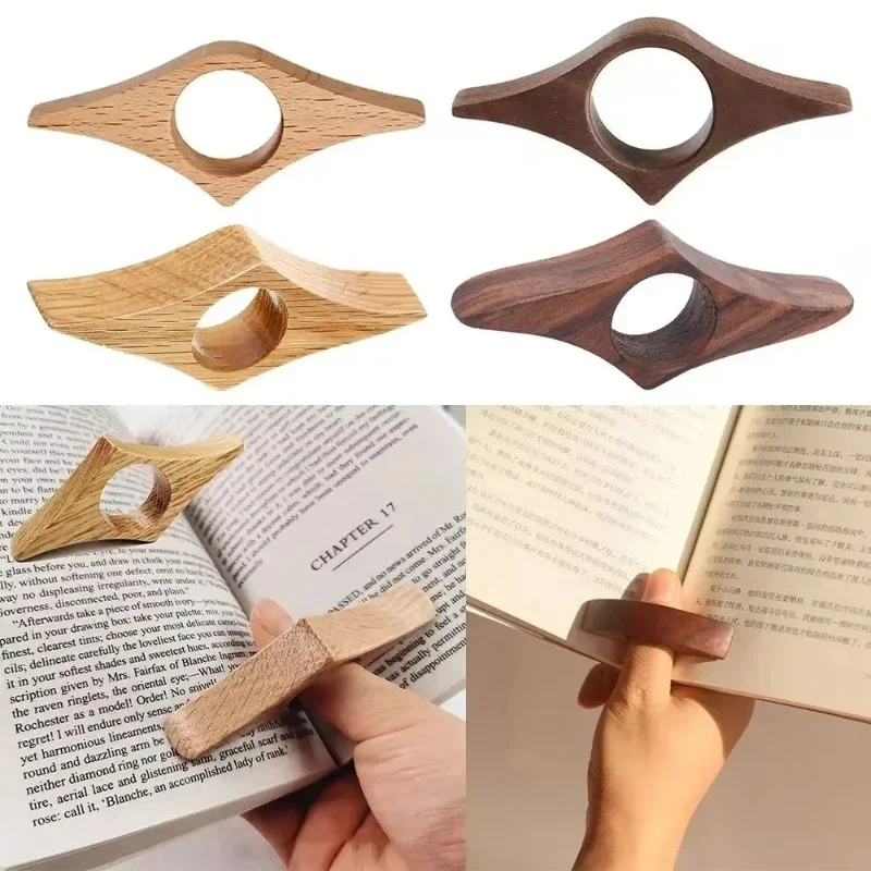 New Hot Wooden Thumb Bookmark One Hand Reading Thumb Book Support Book Page Holder for Office Book Lovers Fast DIY Reading 