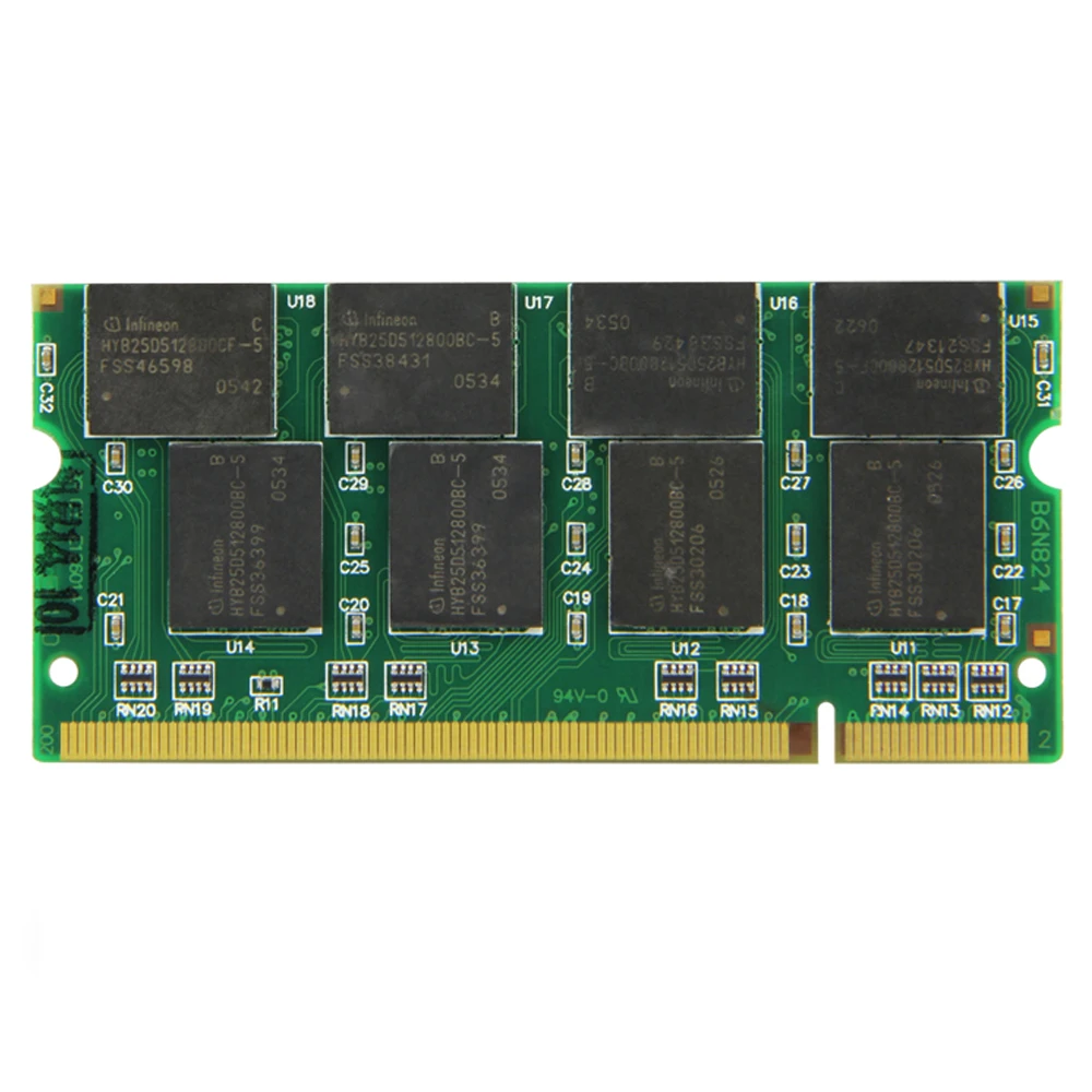 Memória SO-DIMM RAM para Notebook, DDR1, PC 2100, DDR 266 MHz, 1GB, 200PINS