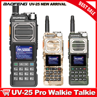 BAOFENG UV-25 Pro Long Range Walkie Talkie 100% Original UV-25 10W Six Band Wireless Copy Frequency Two Way Radios BF-UV25 Radio