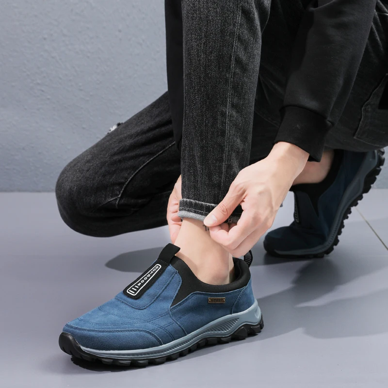 YRZL Man Non-slip Sneakers Wear-Resistant Hiking Shoes Mens Outdoor 2024 Fashion Comfortable Sneakers Sports Male Walking Shoe