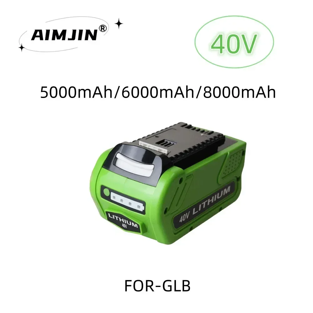 

For GreenWorks 40V 5000/6000/8000mAh Rechargeable Replacement Battery 29462 29472 22272 G-MAX GMAX