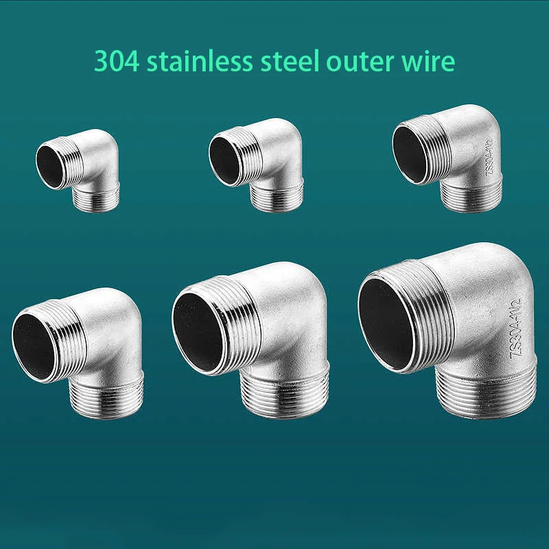 

3/8"1/2" 1/4" Elbow 90 Degree Angled F/F Stainless Steel SS304 Female Male Threaded Pipe Fittings Reducer Plumbing connection