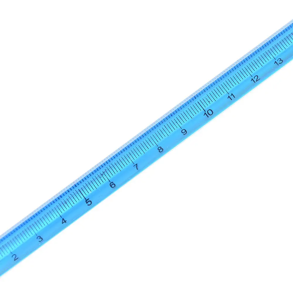 20cm Transparent Triangular Straight Ruler 3D Crystal Plastic Ruler Measuring Drawing Tools Aesthetic Stationery School Supplies