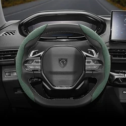 For Peugeot Suede Snap-on Steering Wheel Cover 508 207 3008 2008 307 308 206 208 5008 301 Expert Partner Rifter Accessories