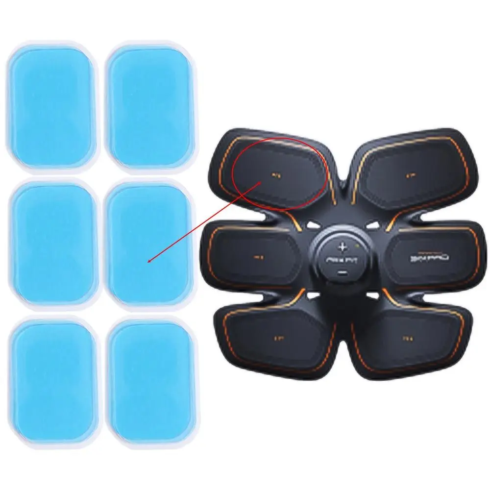 10 قطعة هيدروجيل اللياقة البدنية جل منصات القطب ملصقات الرقبة مدلك EMS المدرب هلام ABS المدرب الورك التمارين