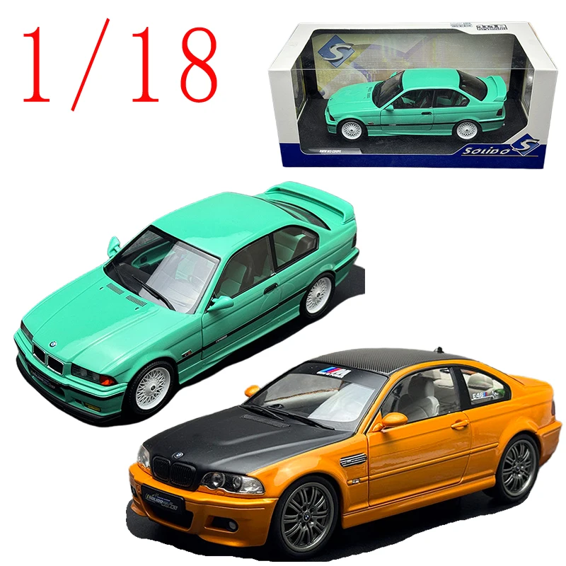 

SOLIDO Diecast 1/18 Scale BMWM3 E46 Coupe 2000 Alloy Car Model BMW M3 E46 Coupe 1991 Play Vehicles Toys for Boys Original Box