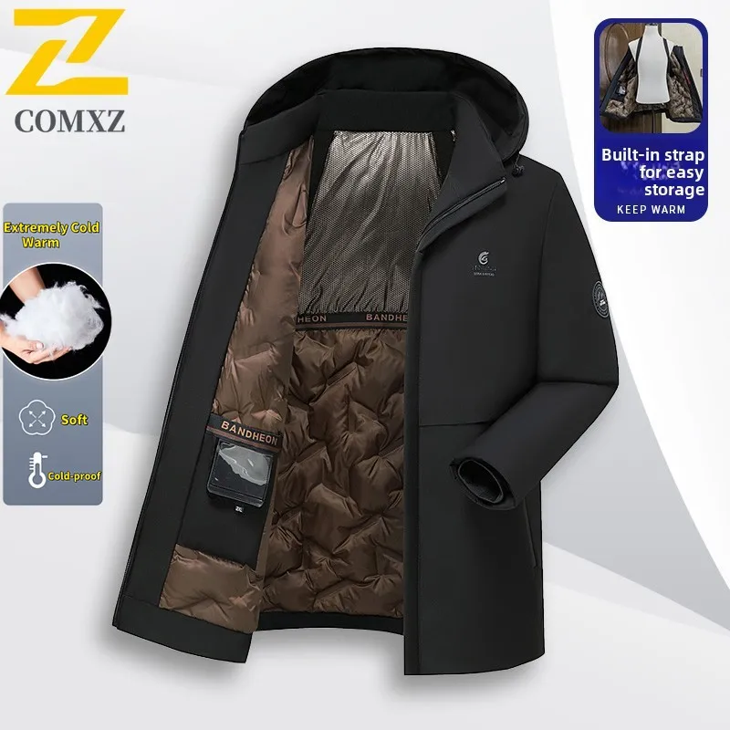 

2025 New Men's Winter Warm Jacket High Quality Fashion Thick Detachable Hooded Parka Coat Casual Luxury Very Cold Padded Jackets