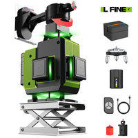 LFINE 12/16 Line 4D Laser Level Green Light 360° Horizontal And Vertical Self-leveling High-precision Cross Line Lithium Battery