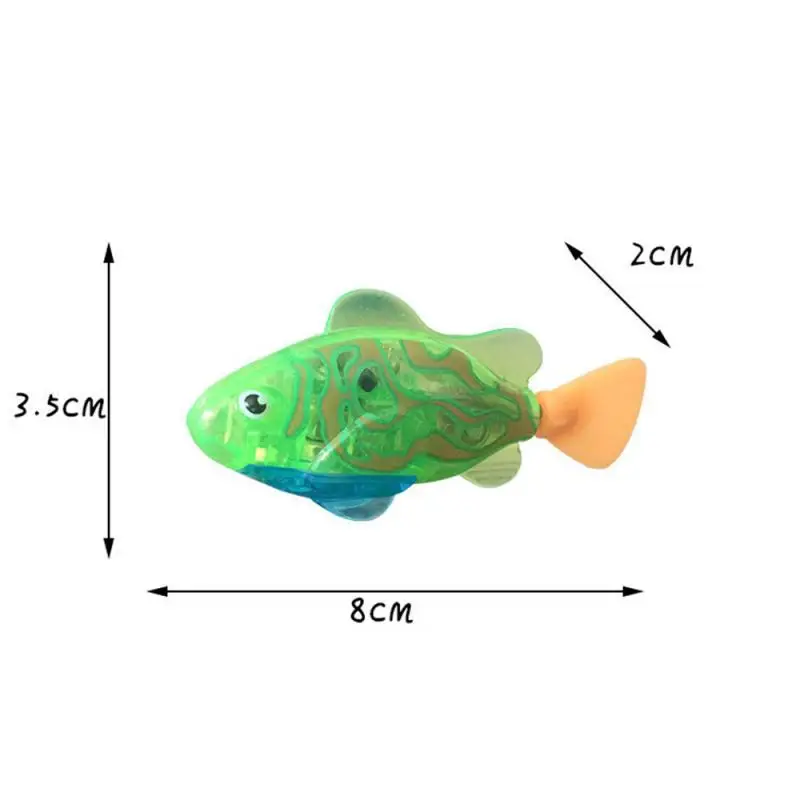 LED Baby Bath Toys Interactive Colorful Swimming Fish Toy Sensory Water Play Plastic Glowing Animal Educational Bathtub Toys