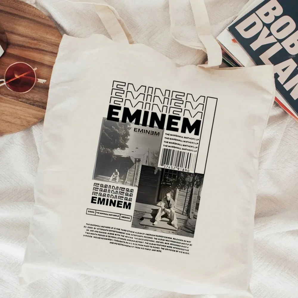 

Eminem shopping bag bolso handbag tote cotton grocery shopper bag reciclaje net custom