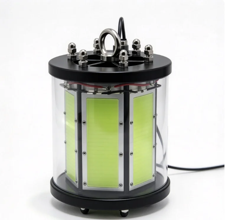 Deep Drop LED Fish Attractor 1000W 1500W Underwater Night Lure Lamp Submersible Marine Fishing Bait Finder Glow Light