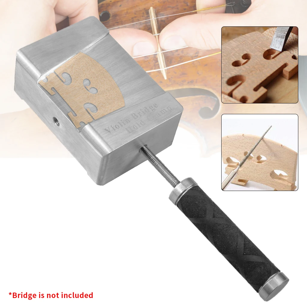 Violino Fiddle Bridge Holder Alluminum Alloy Violin Luthier Tools Clamp Bridge For Violin Maker Grinding Code Self-Adjusting Jig