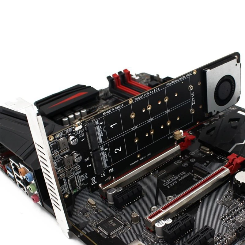 PCIe X16 to M.2 M-Key NVMEx4SSD RAID Splitter Card - A Must-Have Accessory for Your Server