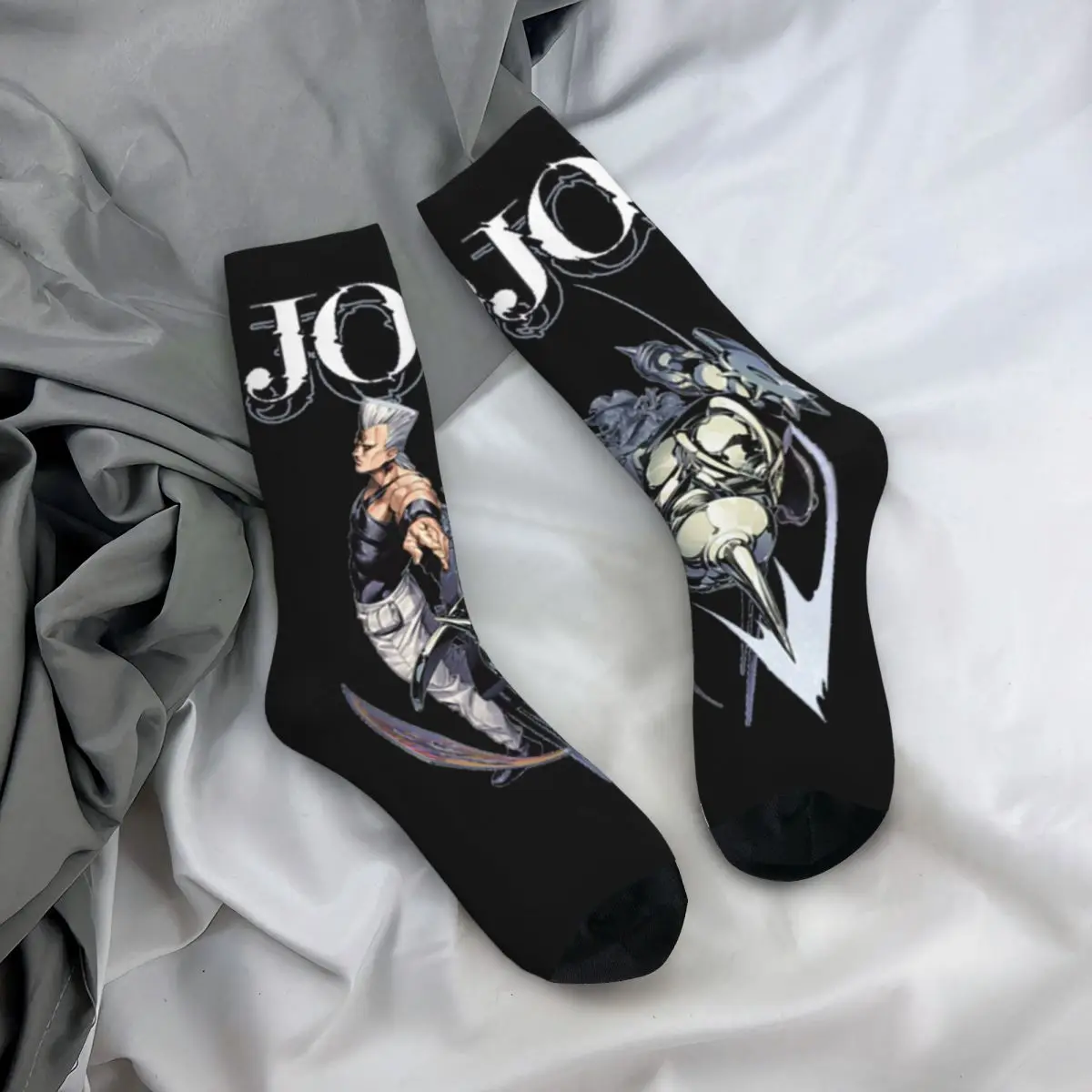 Kaus kaki pria Vintage Anime JoJo Bizarre Adventure Jepang kaus kaki baru motif pola uniseks