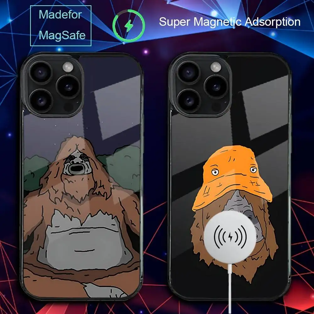 

Чехол для телефона S-Sassy The S-Sasquatch для iPhone 17,16,15,14,13,12,11, Pro, Max, Plus, Mini, SE4, E с магнитной беспроводной зарядкой Magsafe