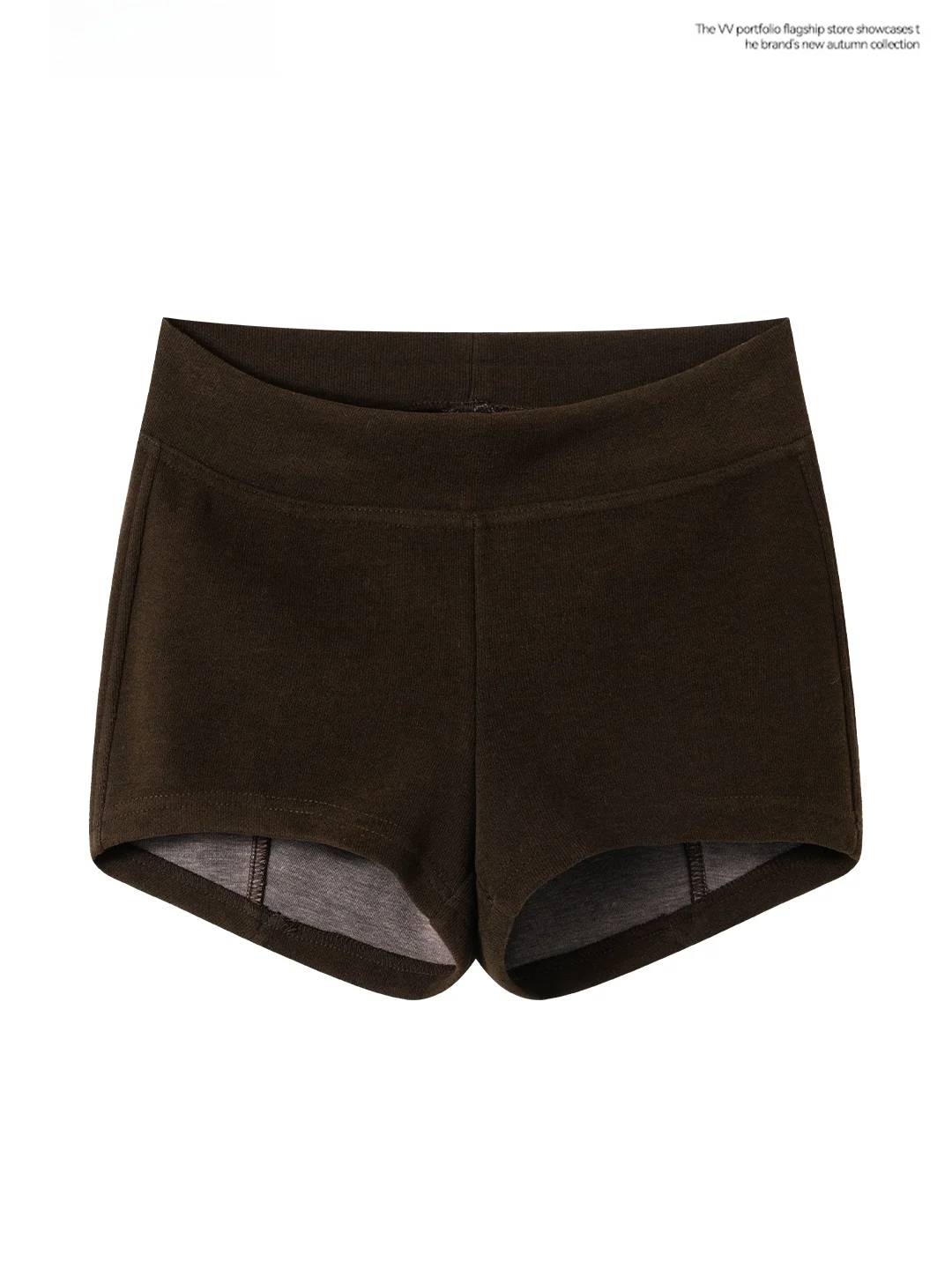 High Waist Retro American Coffee Color Hot Pants Women's Slim Fit Base Layer Shorts Spring Outerwear Sexy Butt Covering Pants