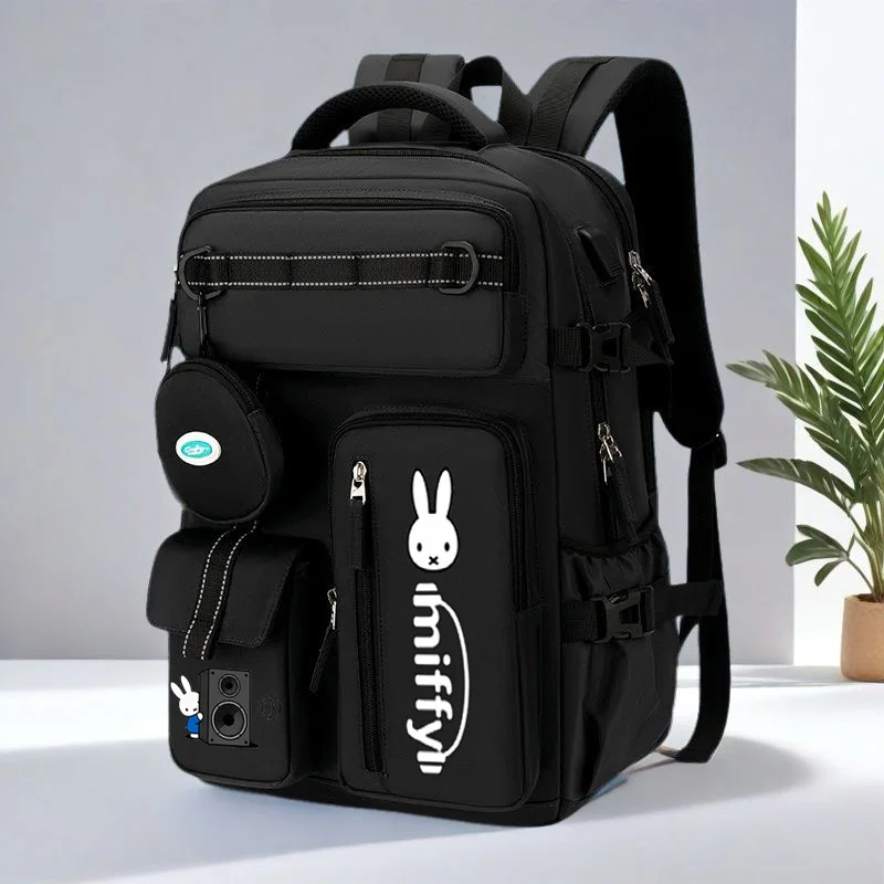 

Компьютерный рюкзак Miffy Kawaii с рисунком Miffy Rabbit, универсальный рюкзак для деловых поездок, большой вместимости и многофункциональный