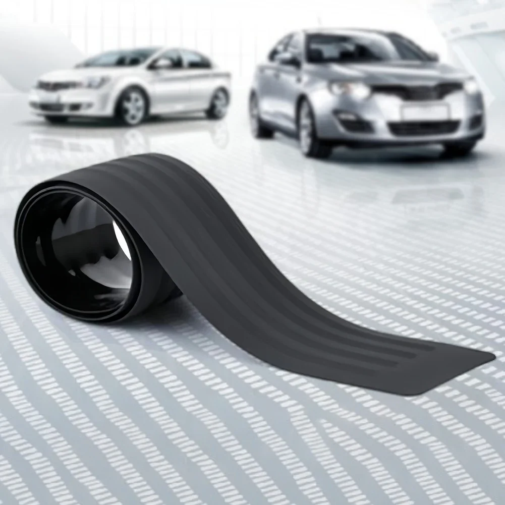 Auto Tür Sill Platte Schutz Hinten Stoßstange Schutz Gummi Schwarz PVC Auto Aufkleber Anti-Scratch Anti-Kollision Molding streifen Trim – Detail 5