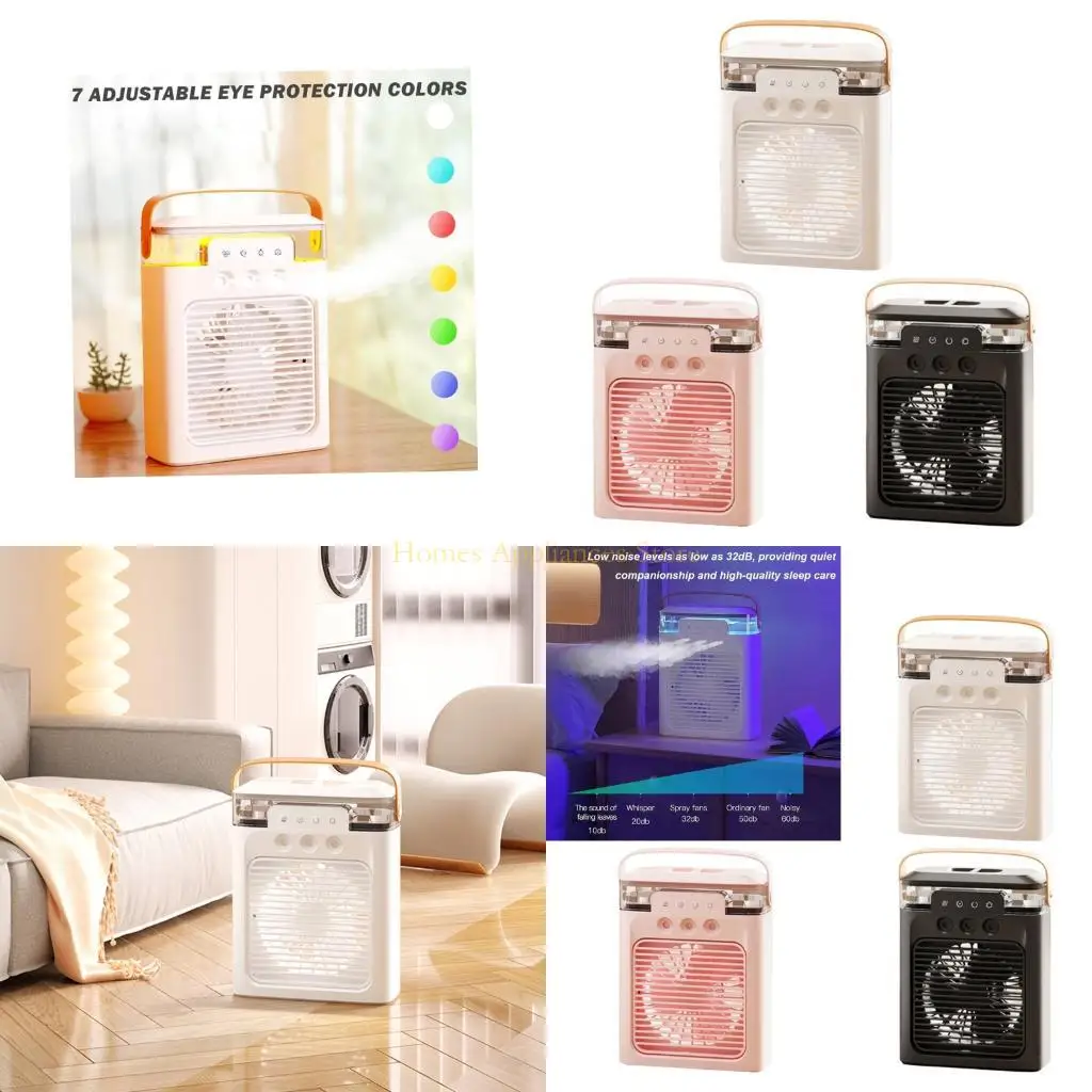 

D0AB Humidifying Fan with 3 Speed Option Table Fan Perfect for Home Office or Dorm