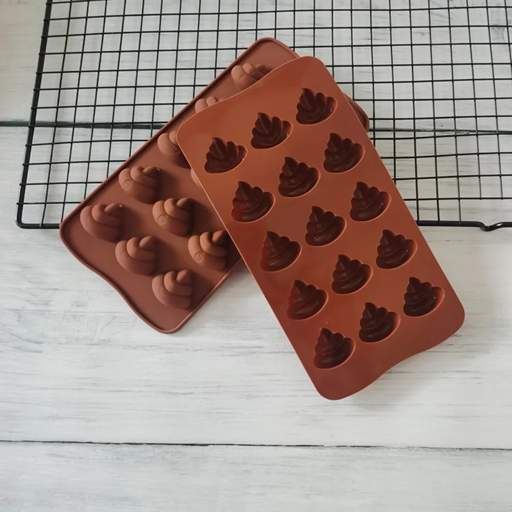 

Mini Poop Chocolate Mold Smile Face Pig Shaped Silicone Cake Soap Candle Mold DIY Funny Baking Tools for Cookies Fondant Jelly