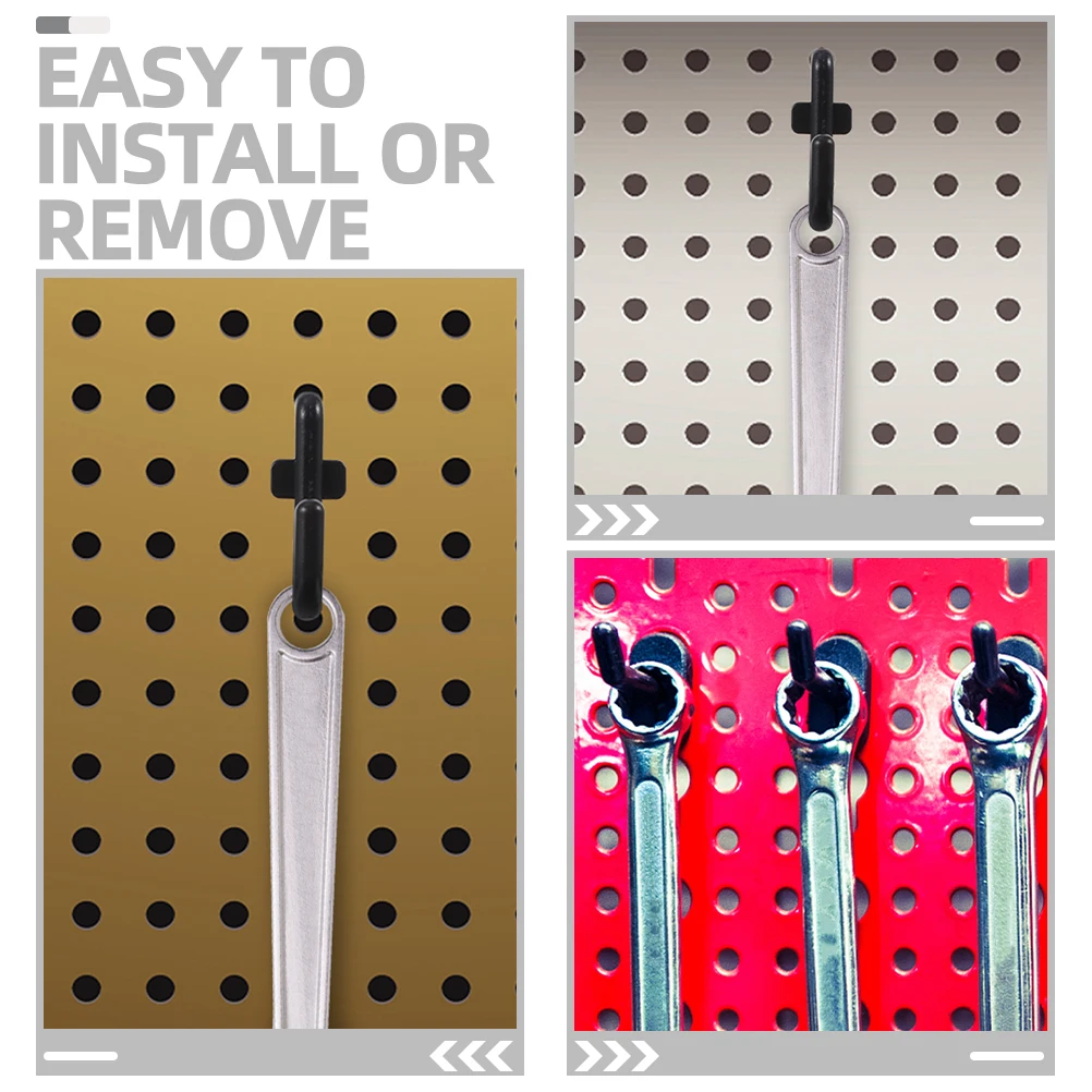 

50pcs Garage Plastic Pegboard Board For Walls Hook Utility Hangers Hooks For Tools Pegboard Tool Hooks Keys Storage