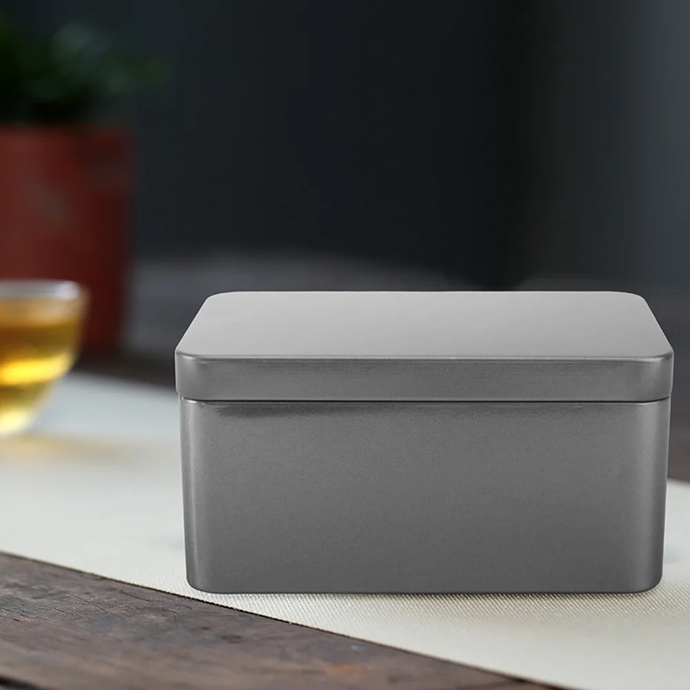 

4pcs Tea Storage Box High Quality Tinplate Organizer Portable Leaf Container Simple Home Useful Small Items Sealer