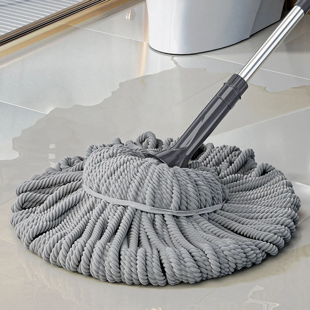 No Hand Washing Mop Household Floor Cleaning Rotating Self Twisting Water Squeeze Multifunctional Mop Rag Scrubber New