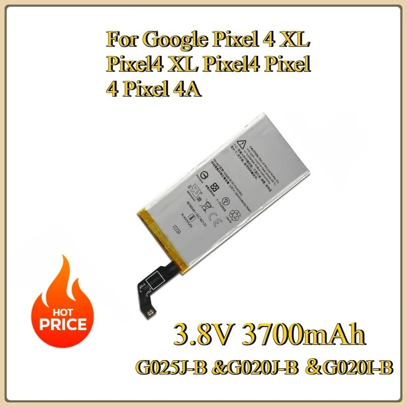 For Google Pixel 4 XL Pixel4 XL Pixel4 Pixel 4 Pixel 4A G025J-B G020J-B G020I-B 3.85V 3700mAh Rechargeable Battery