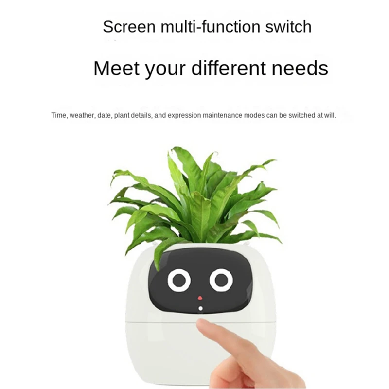 Ivy Smart Planter,USB Rechargeable Indoor Small Flower Pot For Indoor Decoration Make Raising Plant Easy And Fun